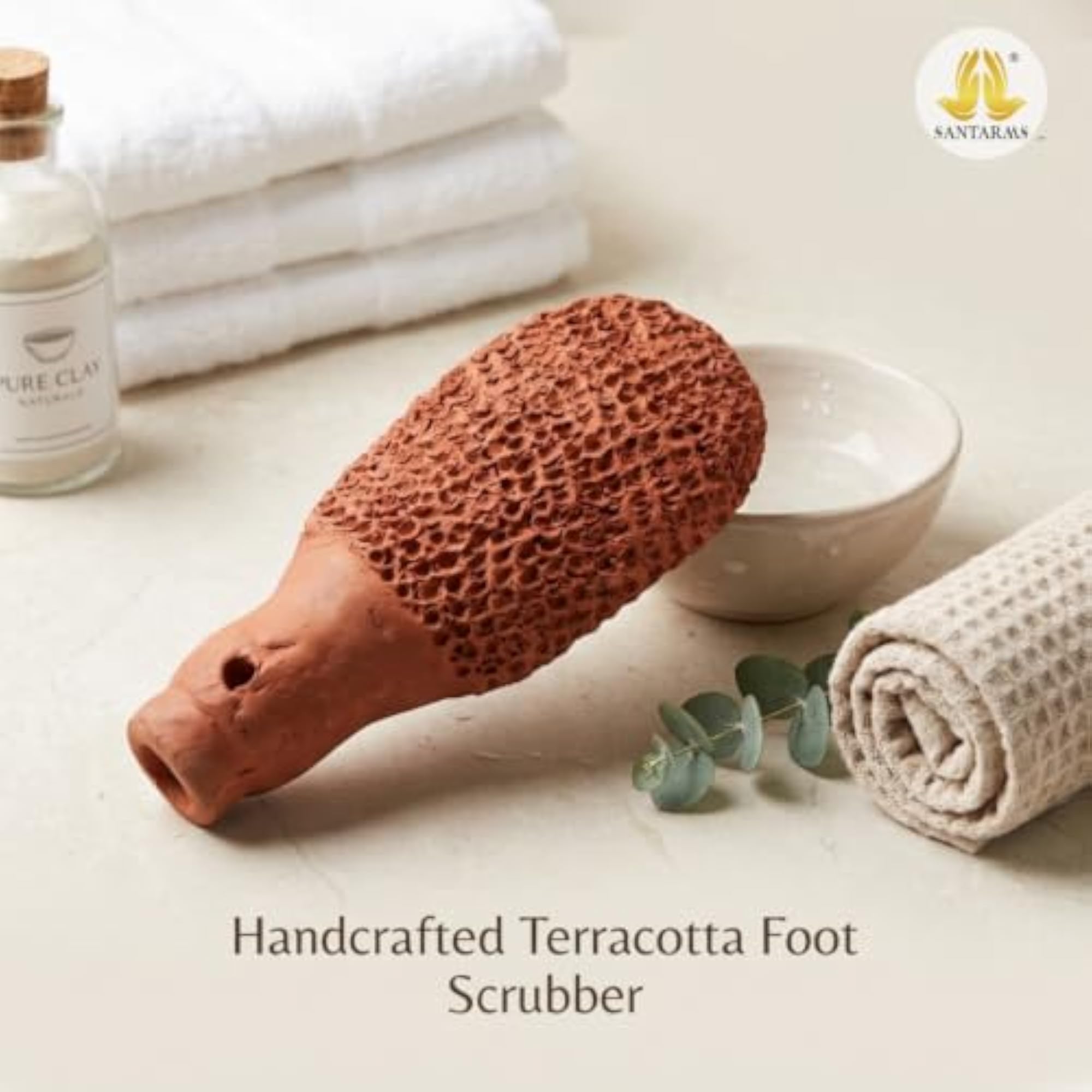 Handcrafted Terracotta Foot Scrubber, 5 Inches